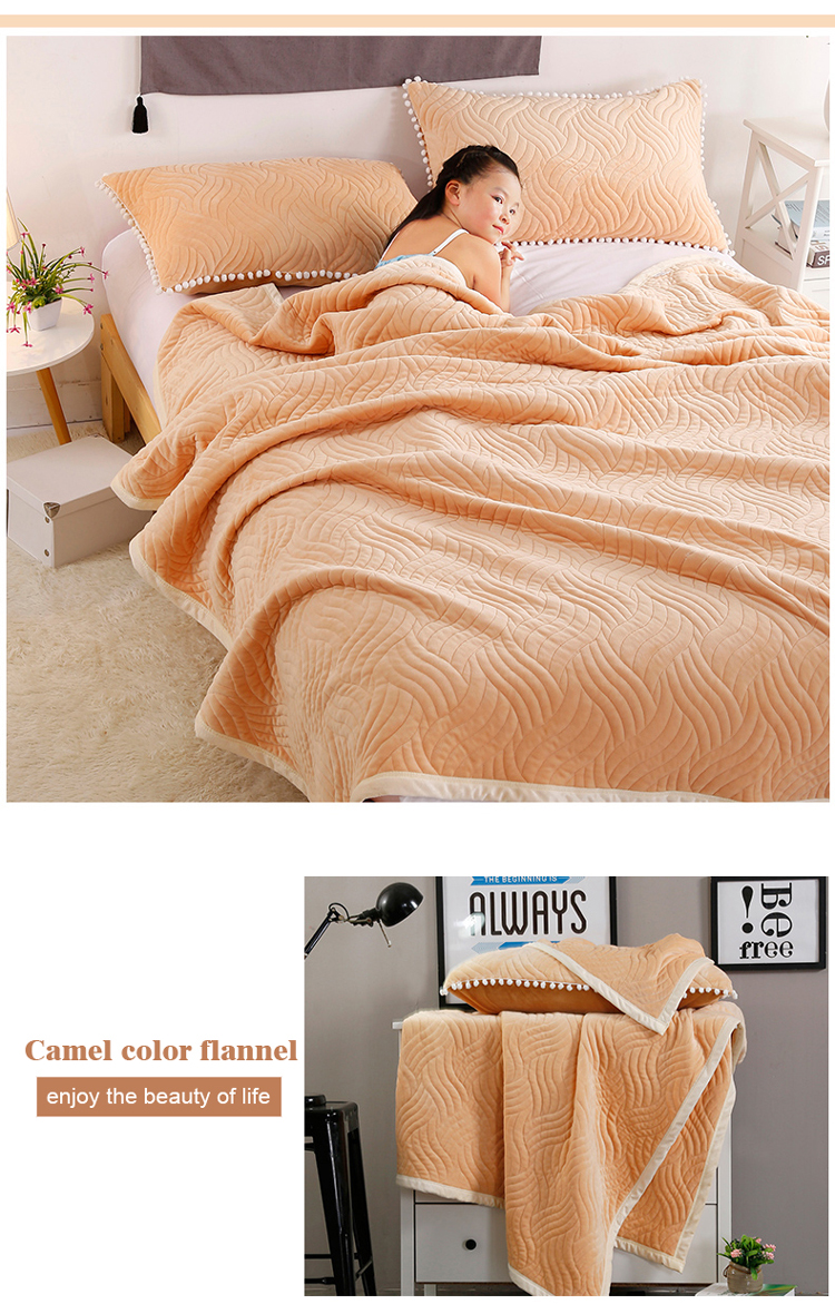 Super Soft Coral flannel Blanket Queen Size