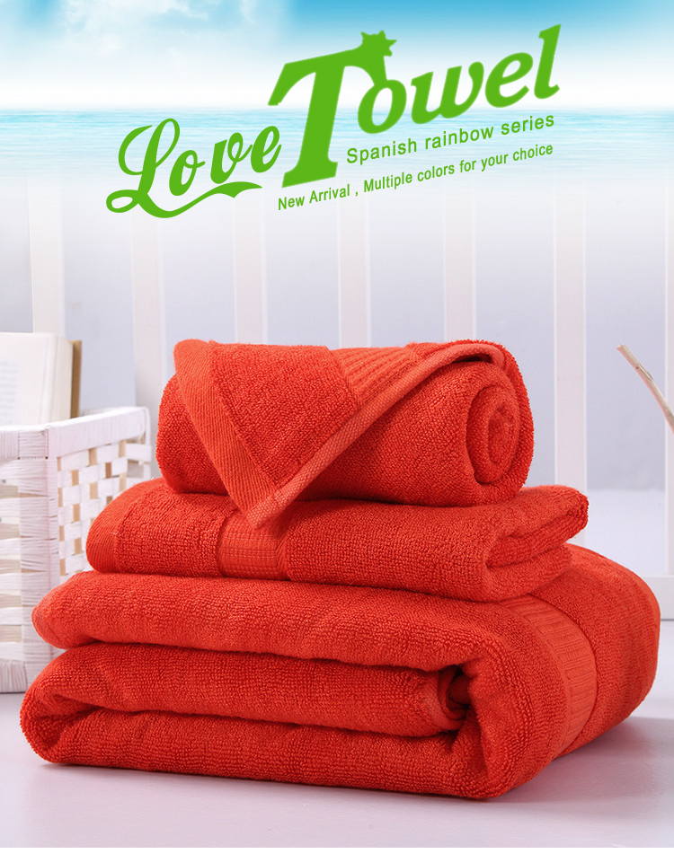 Soft Plain Red Bath Towels