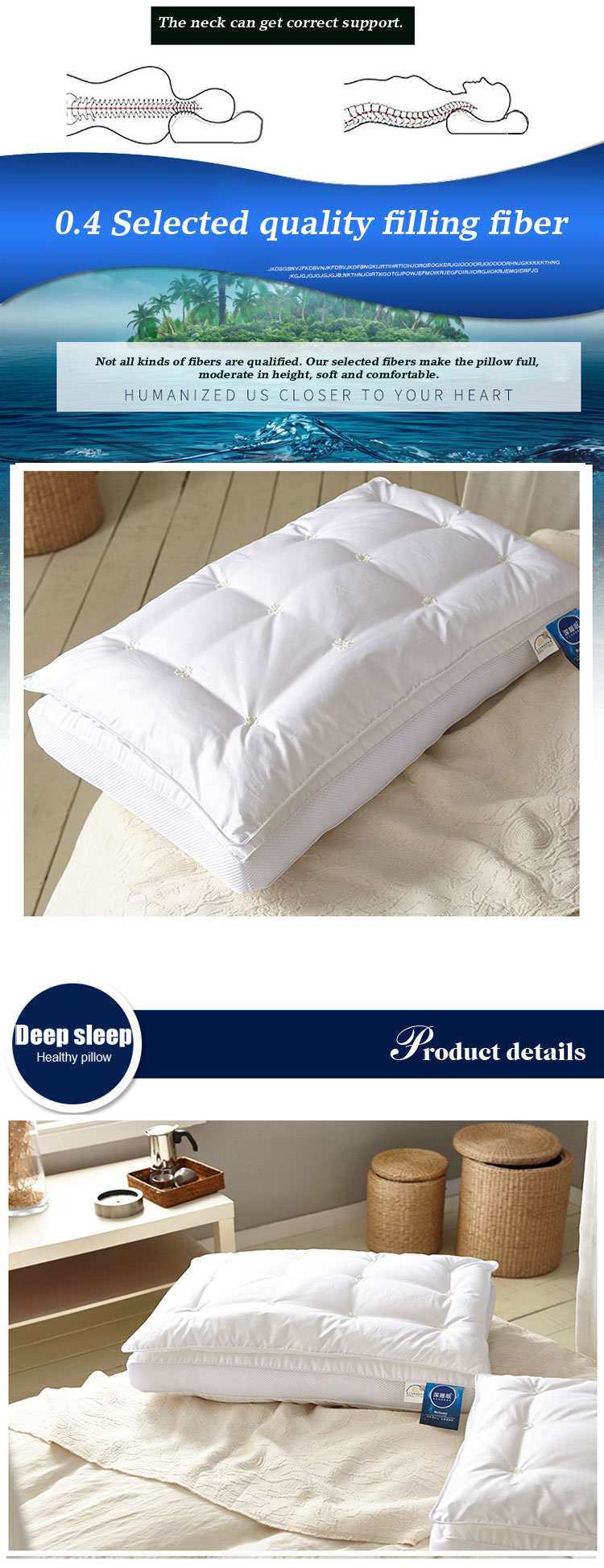 Environmental Pure Cotton Sleep Better Pillow