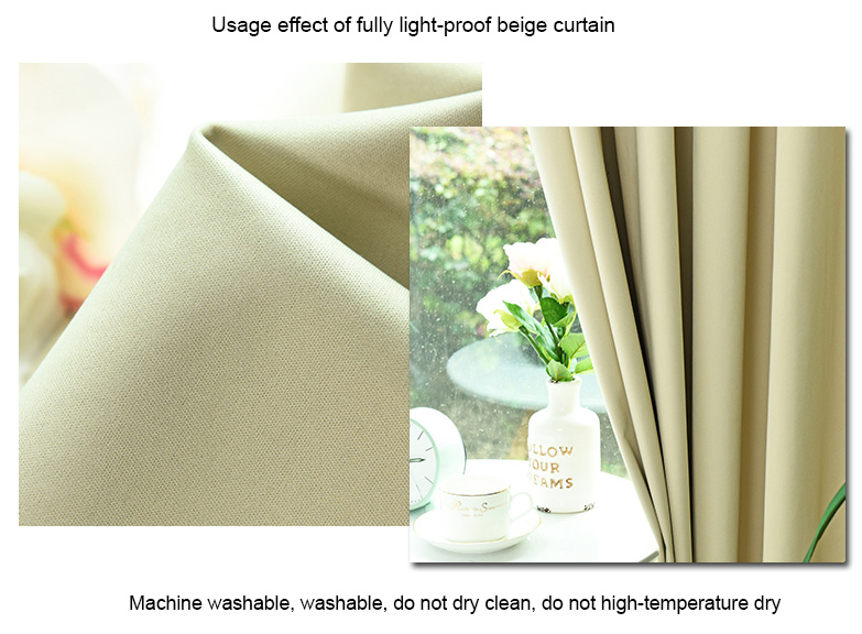 cream colored blackout curtains