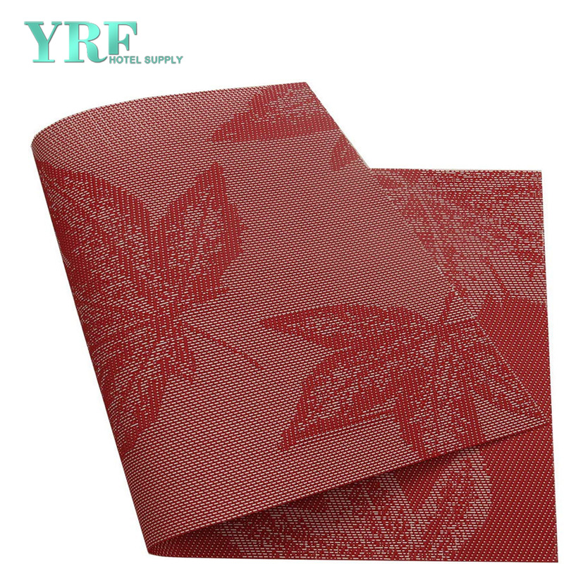 Kitchen Maple Leaf Red Placemats Vinyl