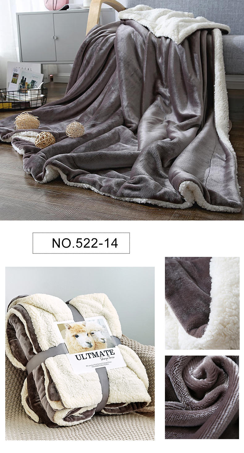 Warmth Retention 100% Polyester Blanket Chocolate