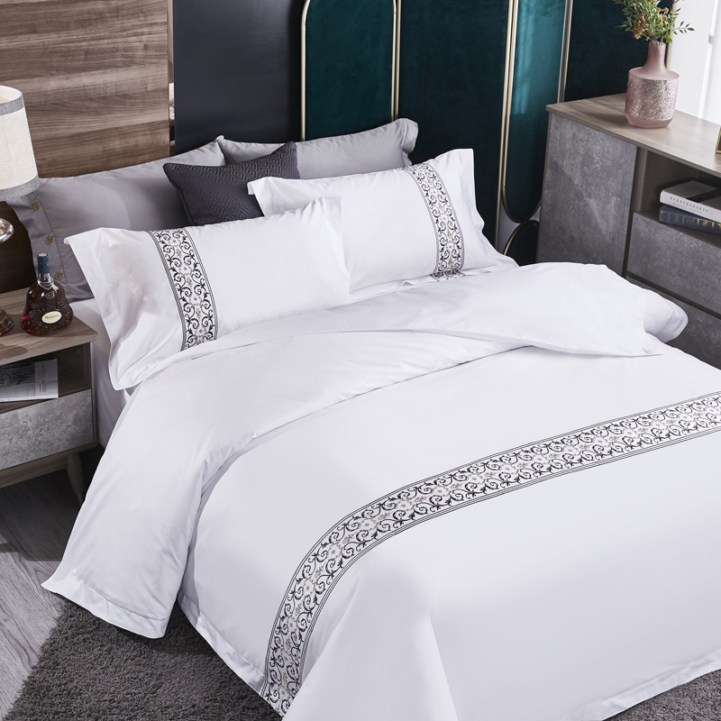 800 Ct Pure Cotton White Hotel Bed Sheets