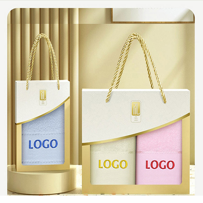 Gift White Custom Logo Cotton Large Beach Towel