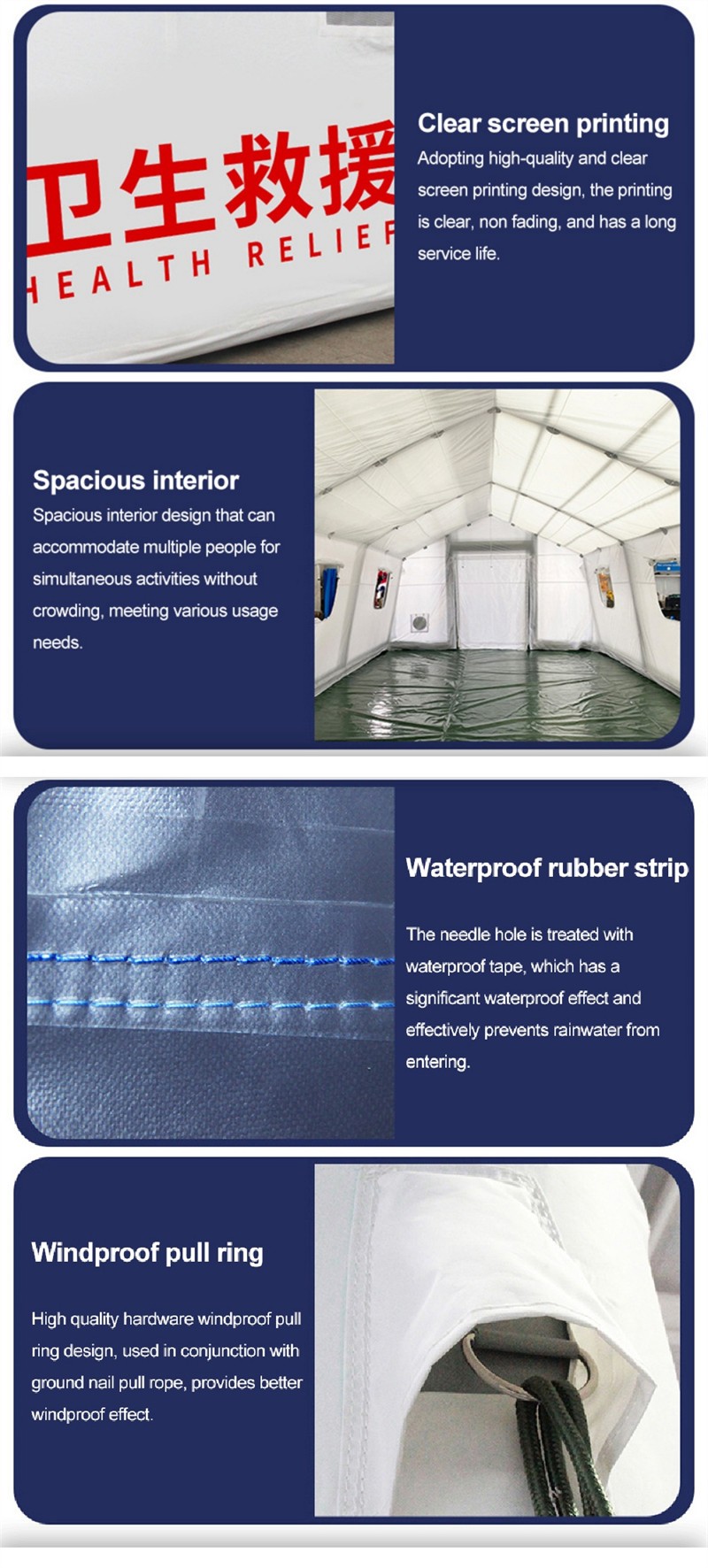 Reserveearch use XL White 400kg/㎡ tent