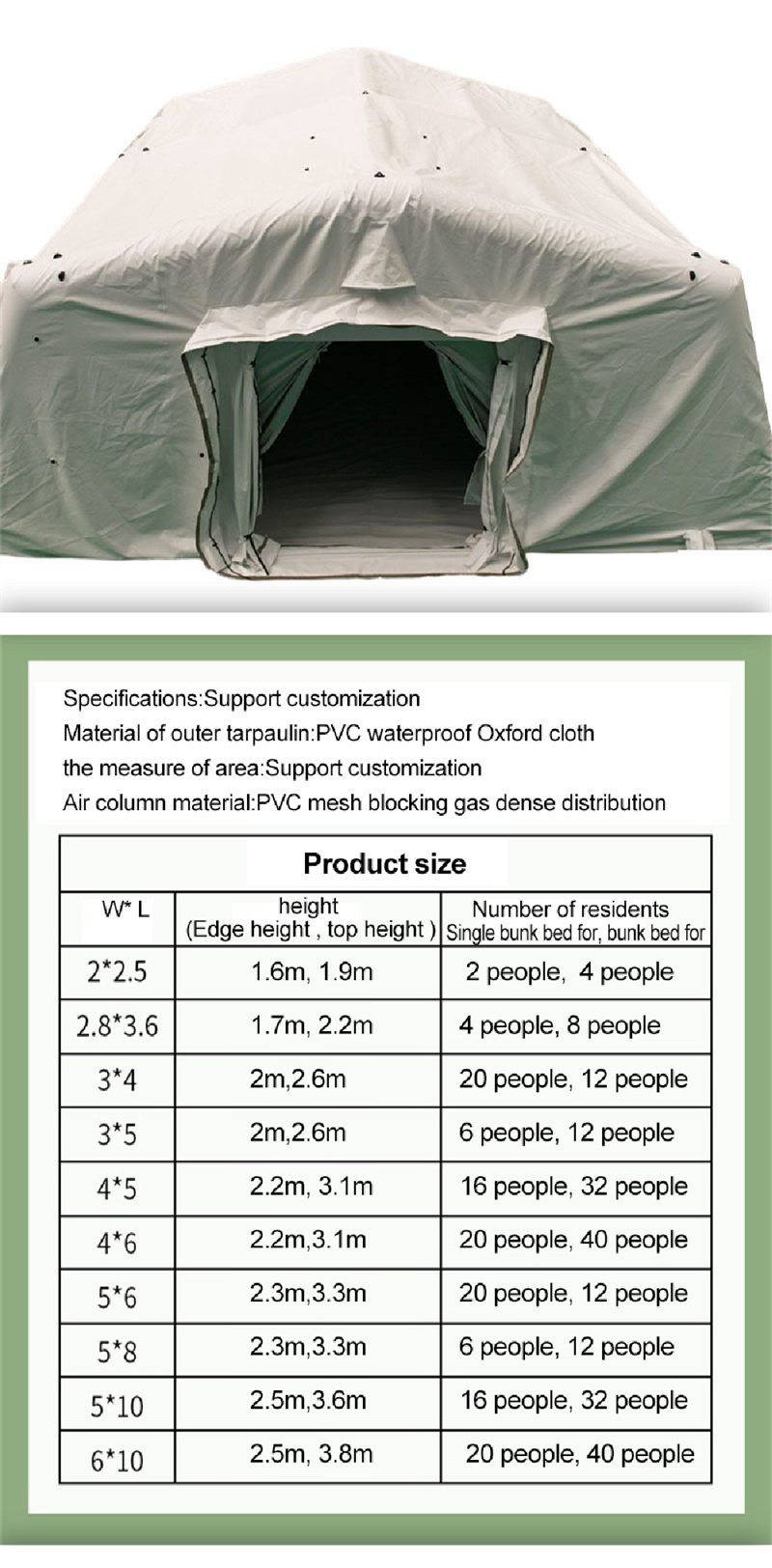 Single Person Installation Medical Tent