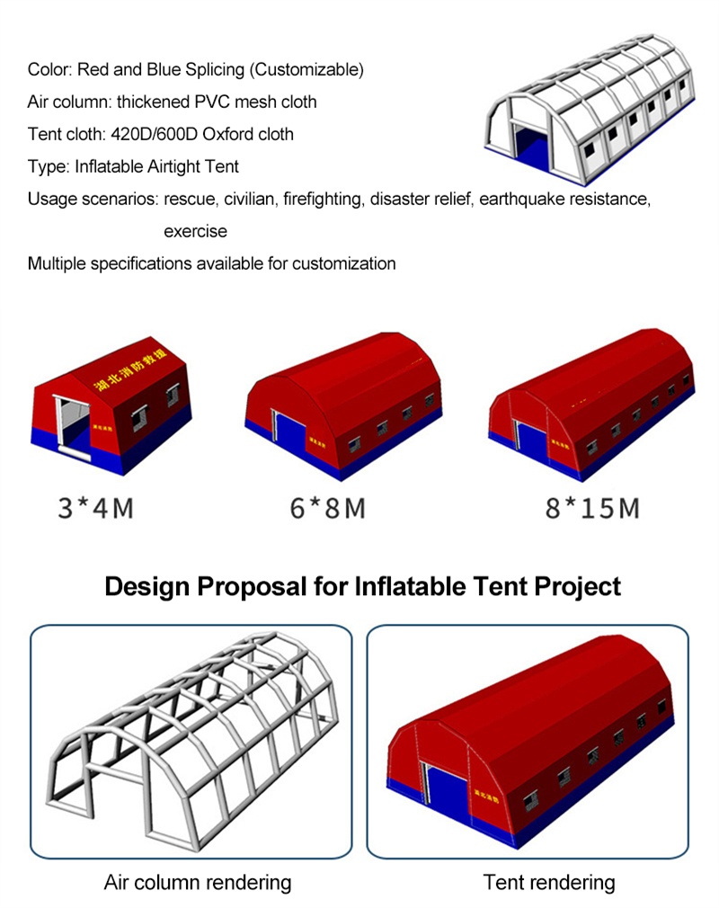 Flood - relief use extra long Red B1 tent