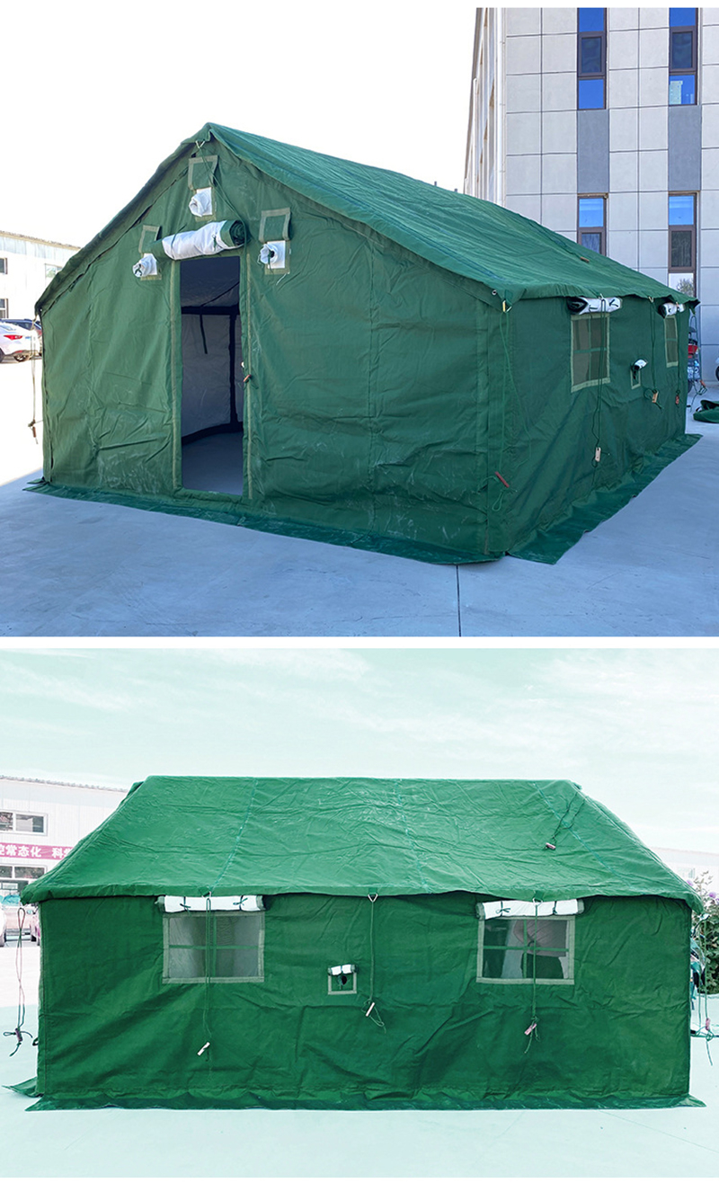 Durable Green tent for urban emergencies