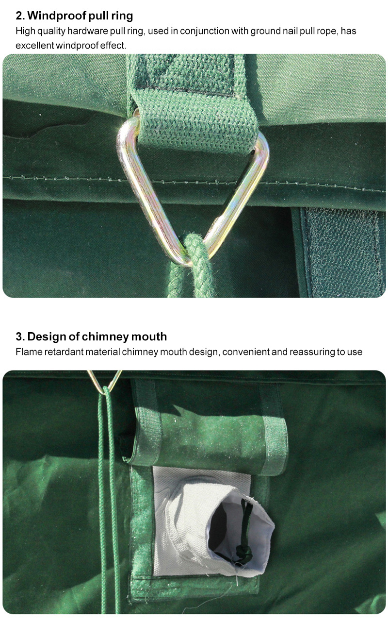 Green typhoon tent essential for disaster relief