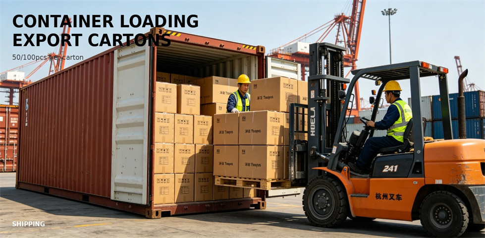 Portable shower tent cartons prepared for container loading for procurement review and emergency camp allocation