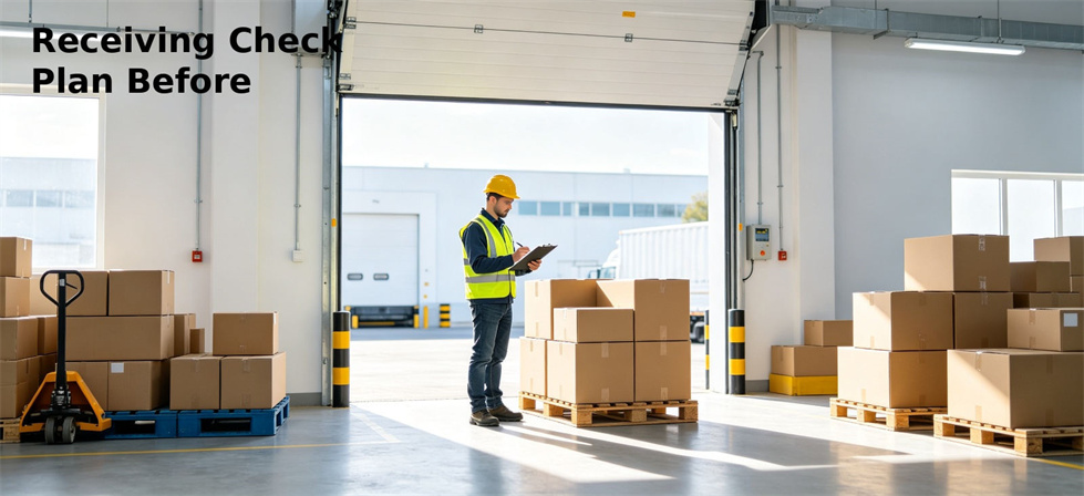 Relief blanket receiving check plan for warehouse inspection and carton condition review