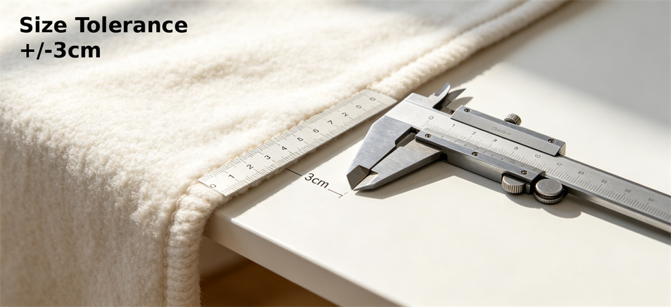 Relief blanket size tolerance caliper check for finished dimension and buyer acceptance Relief blanket size tolerance caliper check for finished dimension and buyer acceptance