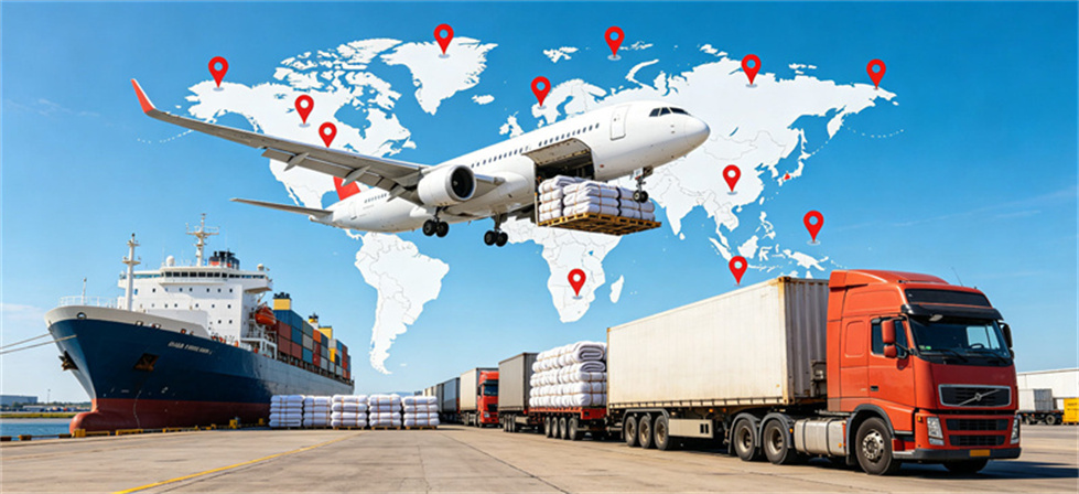 Extreme cold relief blanket air, sea and truck route planning for urgent replenishment and freight review