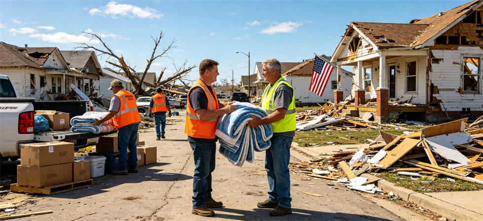 Relief blanket disaster area delivery for custom label discussion and destination identification needs Relief blanket disaster area delivery for custom label discussion and destination identification needs