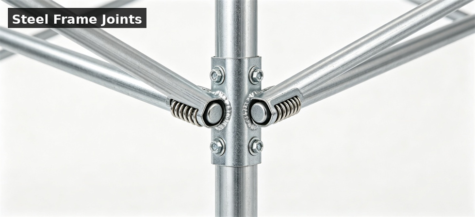 Relief tent steel frame shown for frequently asked questions in institutional relief tent procurement planning