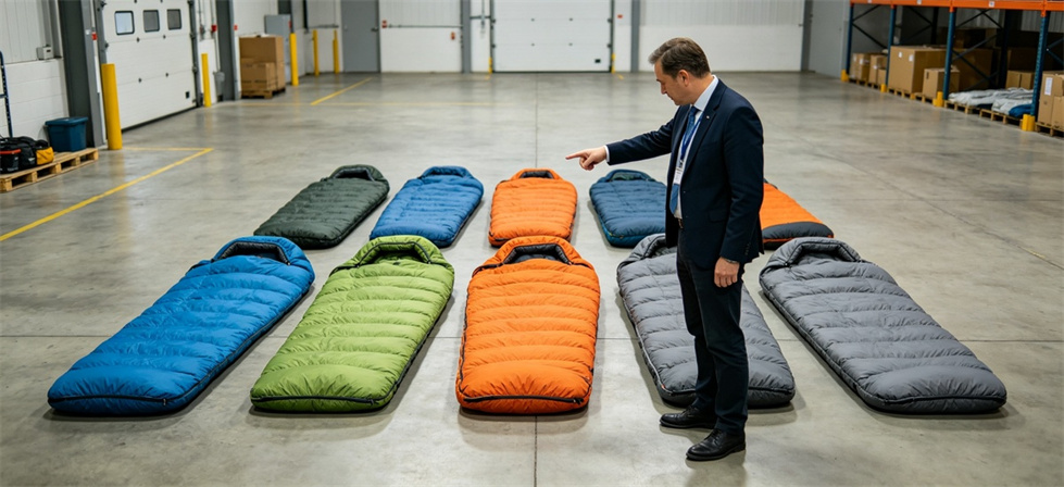 Sleeping bag size comparison shown for lead in institutional sleeping bag procurement review