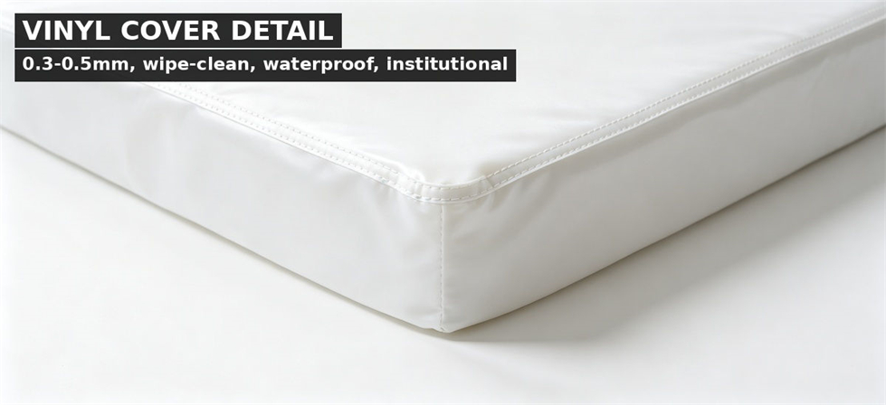 Disaster relief mattresses vinyl cover for institutional procurement, inspection and supply planning