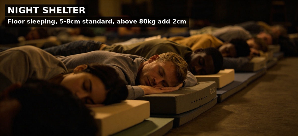 Disaster relief mattresses night shelter for institutional procurement, inspection and supply planning
