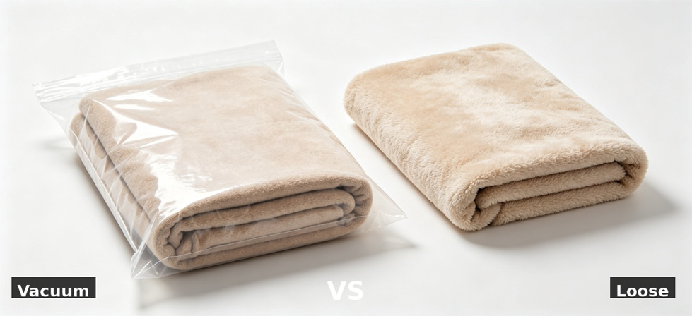 Comparison vacuum comparison loose shown for review labels and packing in institutional blanket procurement review