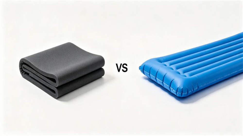 Foam mattress vs PVC inflatable mattress comparison for remote camp bedding selection