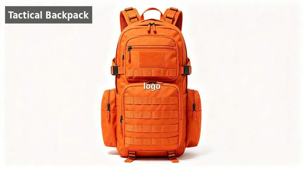 Orange tactical emergency backpack waterproof large capacity survival kit bag