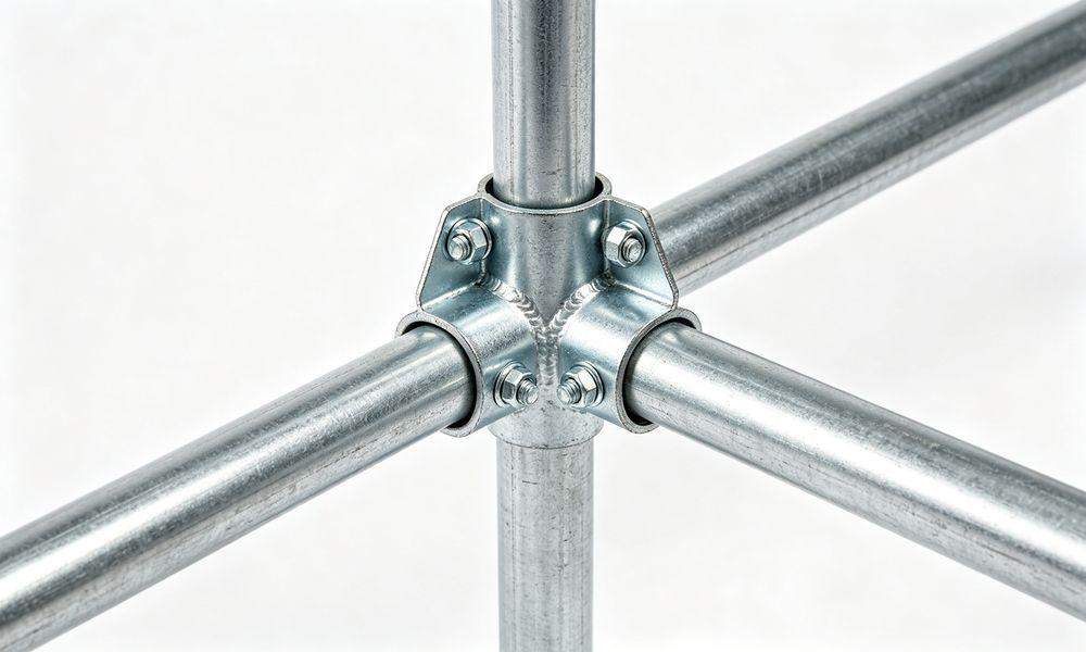 Galvanized steel frame tubing and connector joints for heavy duty emergency frame tent structure Galvanized steel frame tubing and connector joints for heavy duty emergency frame tent structure