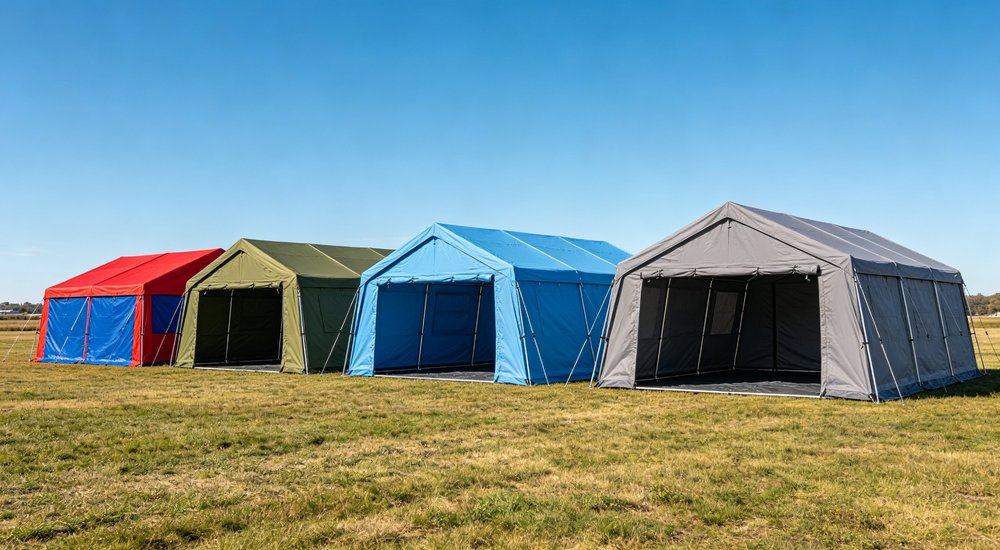 Frame tent collection overview in multiple colors