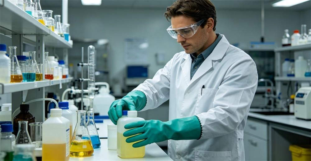 Chemical resistant gloves lab work industrial liquid protection safety gloves wholesale bulk supplier China Chemical resistant gloves lab work industrial liquid protection safety gloves wholesale bulk supplier China