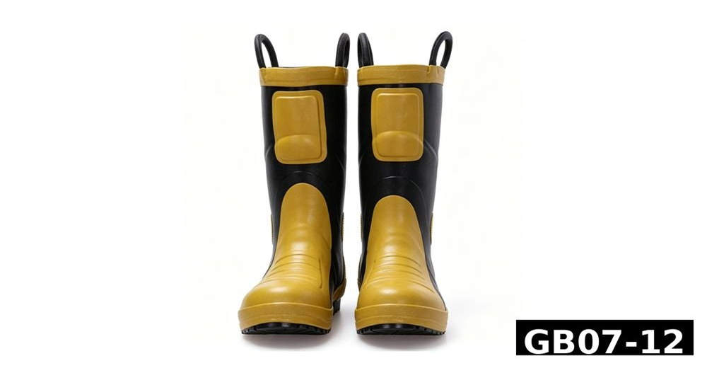 GB07-12 heat resistant firefighter water rescue boots product view for fire and flood combined operations