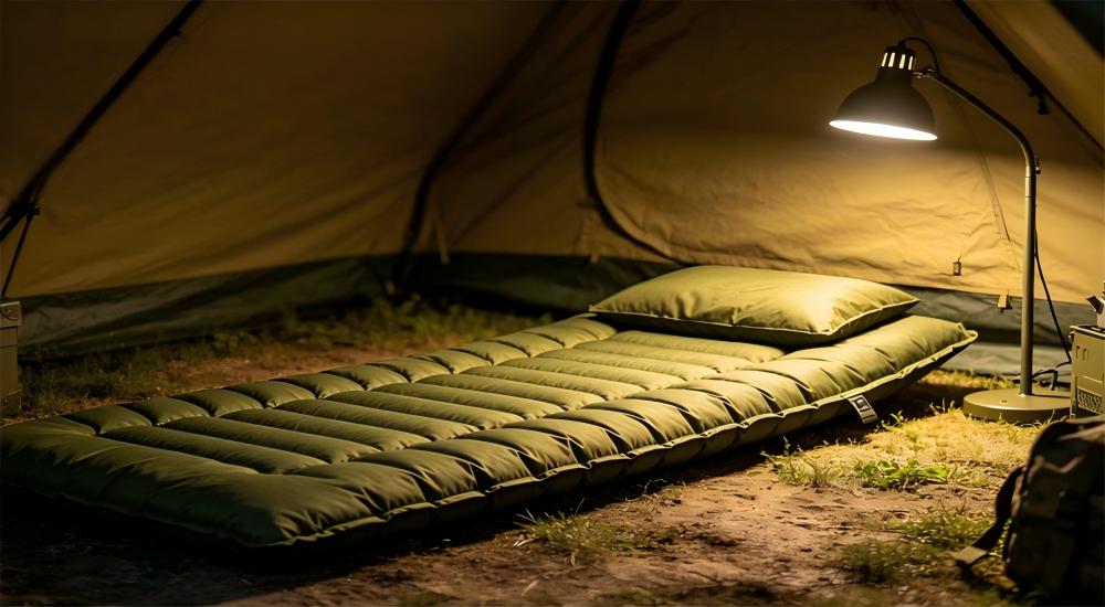 Olive green self inflating military sleeping pad for military sleeping bag supplier field use comfort for military sleeping bag supplier field comfort and insulation