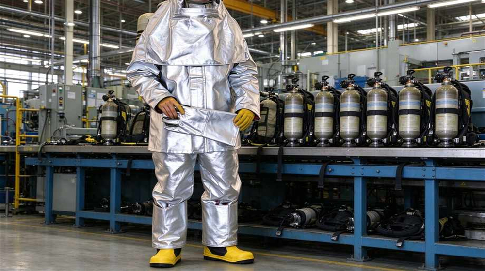 aluminized heat suit radiant heat reflection test professional grade certified standard high quality durable reliable industrial safety equipment for bulk wholesale supply from China factory direct aluminized heat suit radiant heat reflection test professional grade certified standard high quality durable reliable industrial safety equipment for bulk wholesale supply from China factory direct